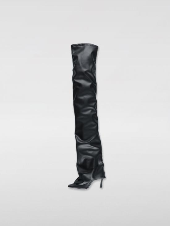 25FW 디 아티코 뮬/슬리퍼 WSH00872PUR003AA 100 Black - THE ATTICO