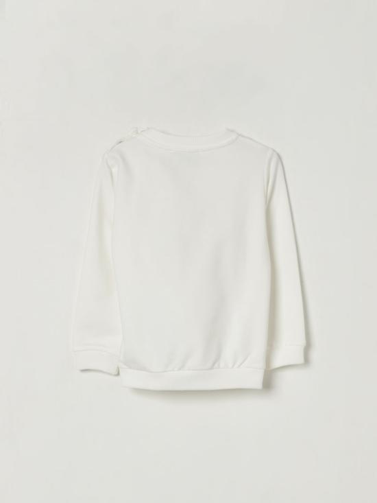 25FW [키즈] 모스키노 풀오버 MFF02KLDA16 10063 White - MOSCHINO