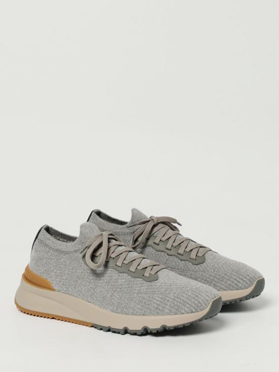 25FW 브루넬로 쿠치넬리 스니커즈 MZUWLBO253 CYM46 Grey - BRUNELLO CUCINELLI