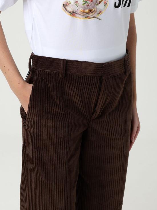 25FW 모스키노 스트레이트 팬츠 03205519 103 Brown - MOSCHINO