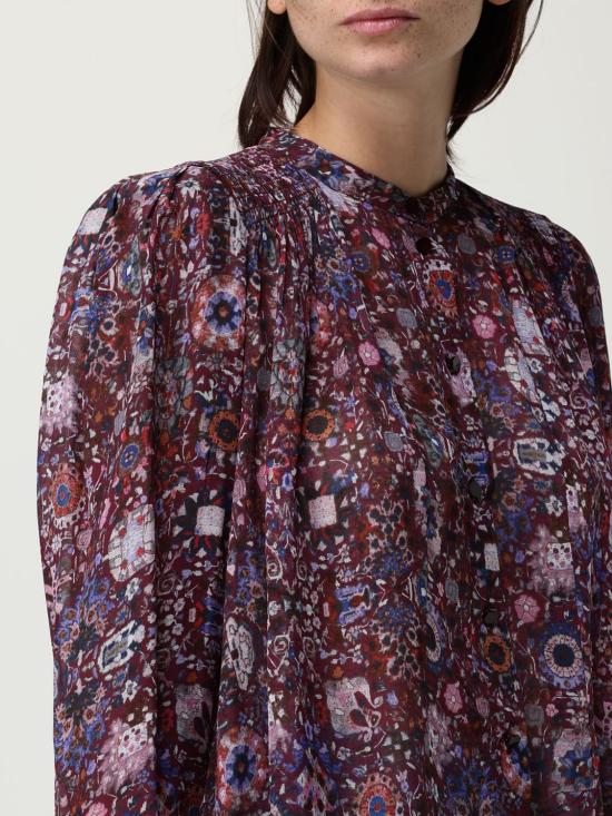 25FW 이자벨마랑에뚜왈 블라우스 HT0189FAC3J01E 86PM Plum - ISABEL MARANT ETOILE