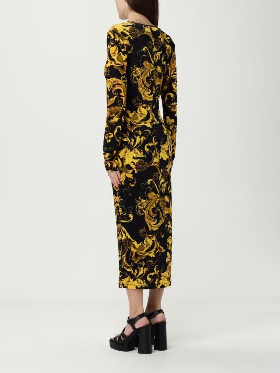 25FW 베르사체 롱 원피스 79HAO920JS500 G89 Black - VERSACE