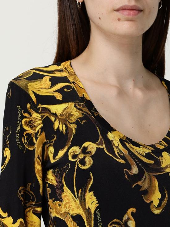 25FW 베르사체 롱 원피스 79HAO920JS500 G89 Black - VERSACE