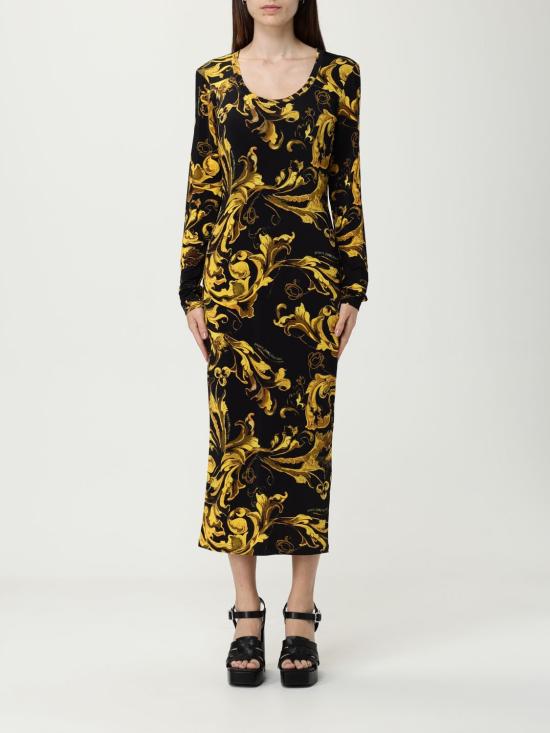 25FW 베르사체 롱 원피스 79HAO920JS500 G89 Black