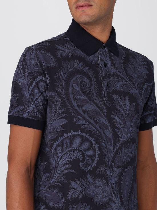 25FW 에트로 폴로 티셔츠 MRMD0004AK930 X0883 Navy - ETRO