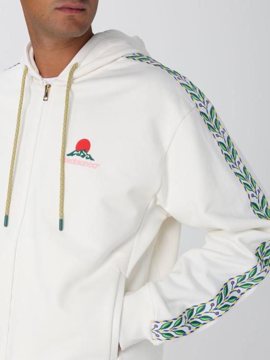 25FW 카사블랑카 긴팔 티셔츠 MPF25JTP392 01 White - CASABLANCA