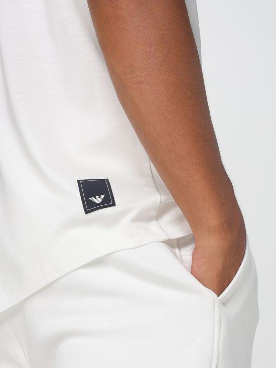 25FW 엠포리오 아르마니 반팔 티셔츠 EM003137AF10761 U0003 White - EMPORIO ARMANI
