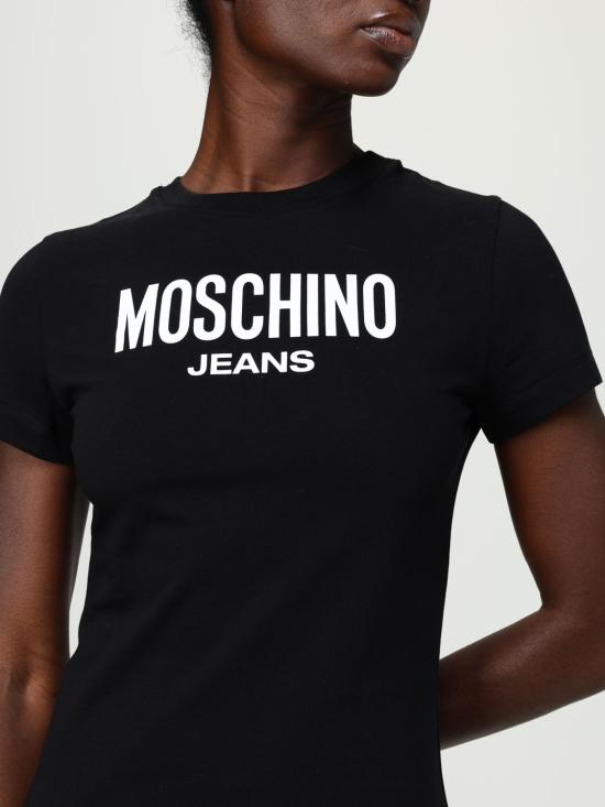 25FW 모스키노 반팔 티셔츠 07188236 7555 Black - MOSCHINO