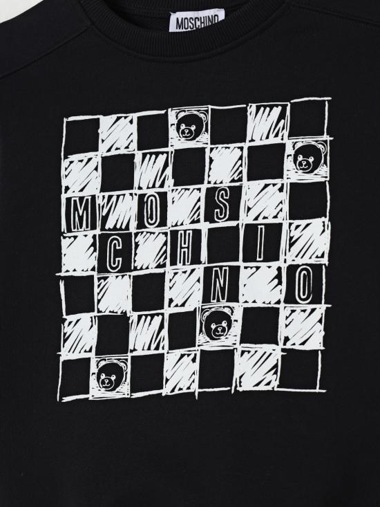 25FW [키즈] 모스키노 풀오버 HUF099LCA15 60100 Black - MOSCHINO