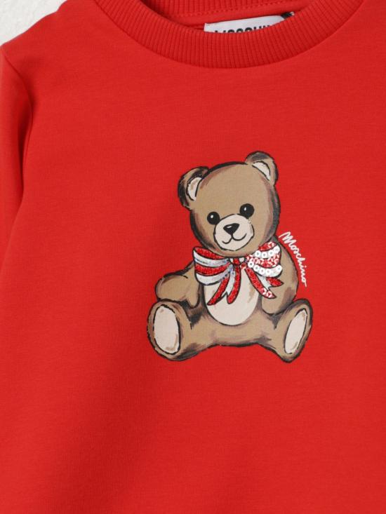 25FW [키즈] 모스키노 풀오버 MFF02KLDA16 50109 Red - MOSCHINO