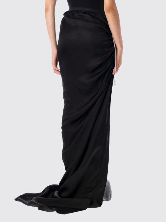 25FW 릭 오웬스 롱 스커트 RP02E4359HSCH 09 Black - RICK OWENS