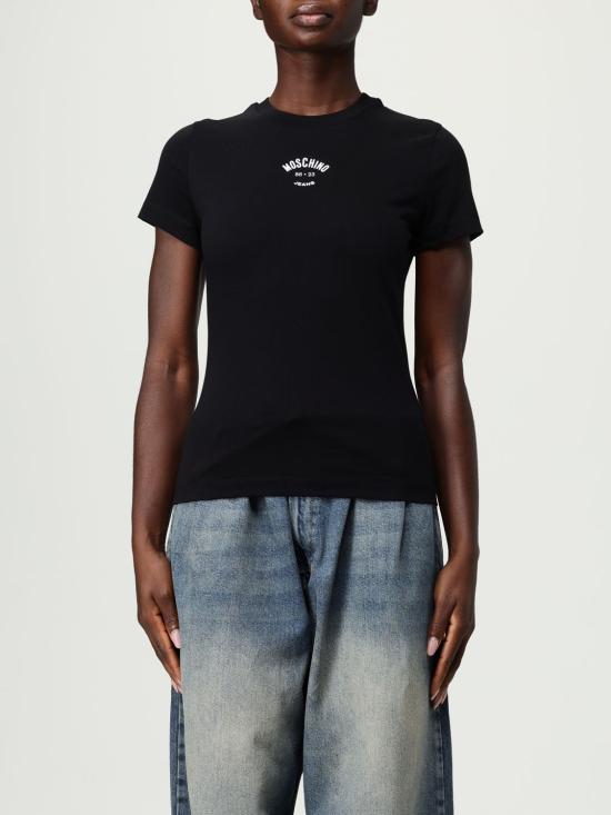 25FW 모스키노 반팔 티셔츠 07078236 1555 Black