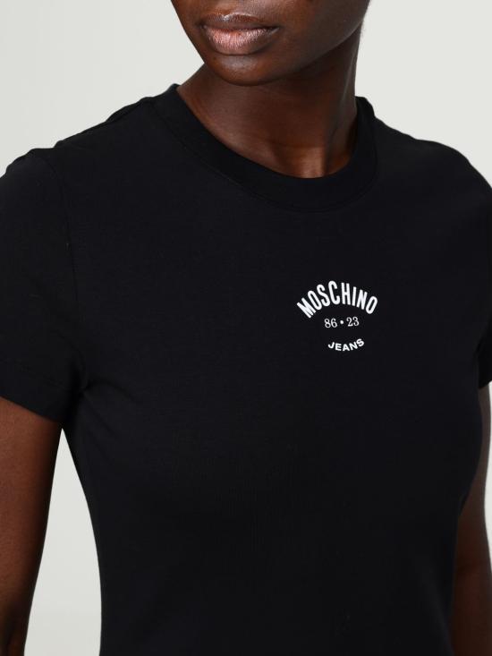 25FW 모스키노 반팔 티셔츠 07078236 1555 Black - MOSCHINO