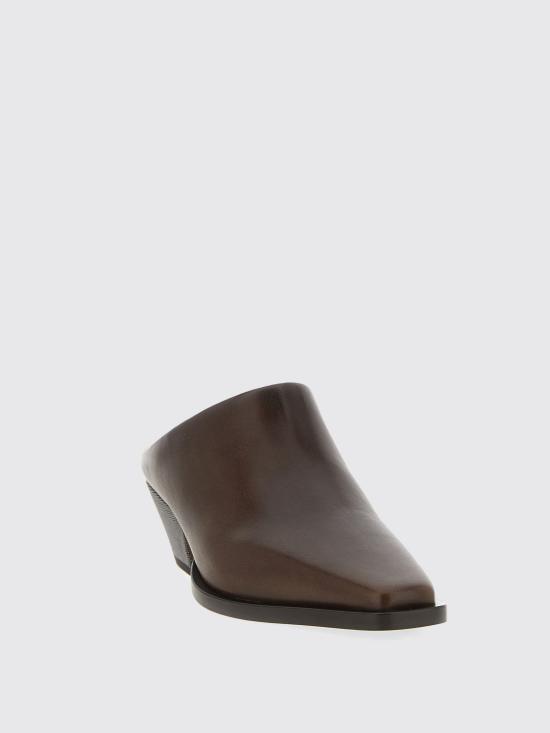 25FW 브루넬로 쿠치넬리 뮬/슬리퍼 MZSLC3049P C9122 Brown - BRUNELLO CUCINELLI