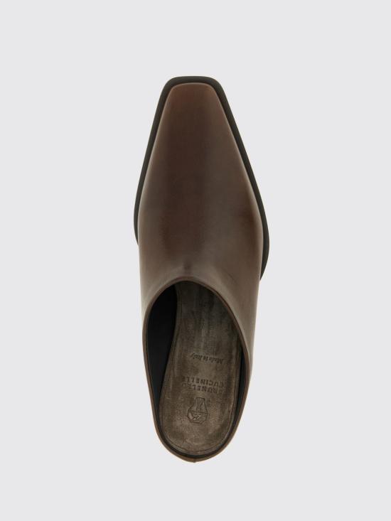 25FW 브루넬로 쿠치넬리 뮬/슬리퍼 MZSLC3049P C9122 Brown - BRUNELLO CUCINELLI