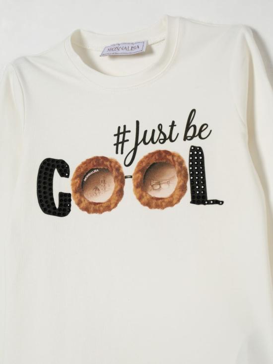 25FW [키즈] 모나리자 티셔츠 19F6146003 0001 Yellow Cream - MONNALISA