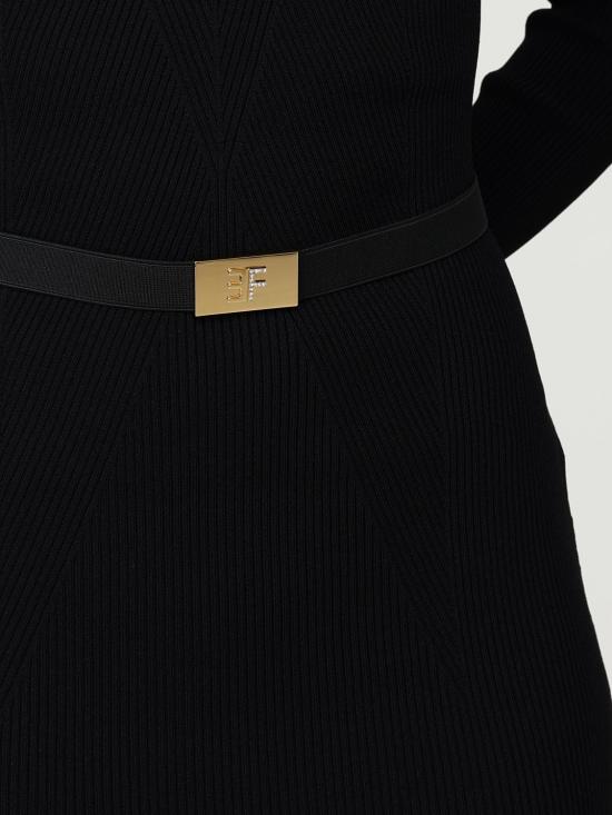 25FW 엘리자베타프랜치 미디 원피스 AM07B 110 Black - ELISABETTA FRANCHI