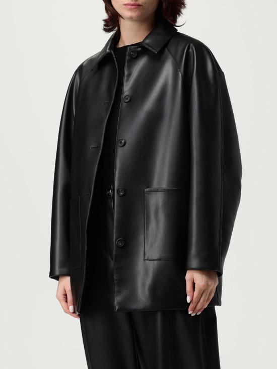 25FW 막스마라 가죽 자켓 2526916067600 004 Black - MAX MARA