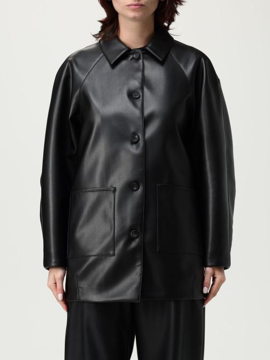 25FW 막스마라 가죽 자켓 2526916067600 004 Black