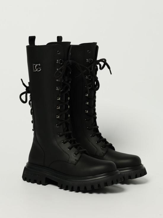 25FW [키즈] 돌체앤가바나 슈즈 D11342A6379 80999 Black - DOLCE & GABBANA