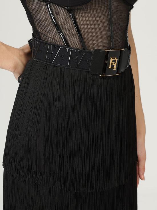 25FW 엘리자베타프랜치 숏 원피스 AB825 110 Black - ELISABETTA FRANCHI