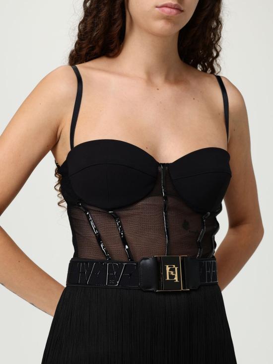 25FW 엘리자베타프랜치 숏 원피스 AB825 110 Black - ELISABETTA FRANCHI