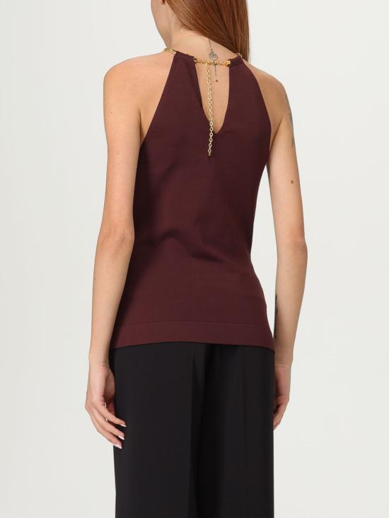 25FW 엘리자베타프랜치 민소매 티셔츠 TK55S EA4 Red Purple - ELISABETTA FRANCHI