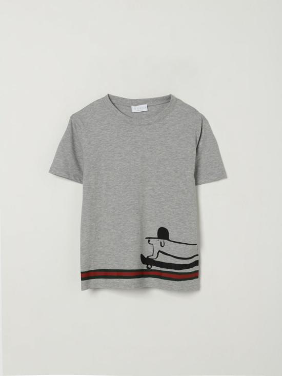 25FW [키즈] 구찌 티셔츠 575114XJHBT 1183 Grey