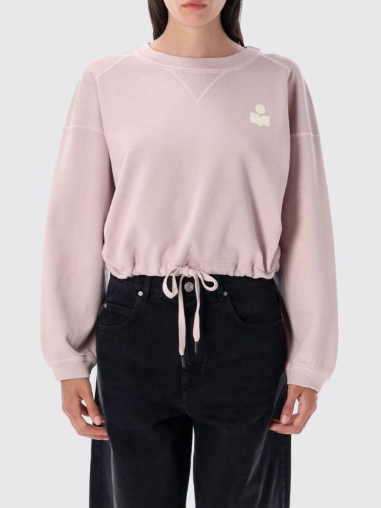 25FW 이자벨마랑에뚜왈 로고 프린트 드로스트링 스웨트셔츠 SW0005FAC3M07E LKEC Pink