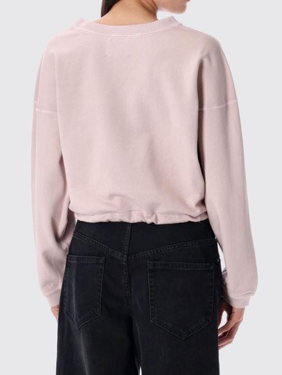 25FW 이자벨마랑에뚜왈 로고 프린트 드로스트링 스웨트셔츠 SW0005FAC3M07E LKEC Pink - ISABEL MARANT ETOILE