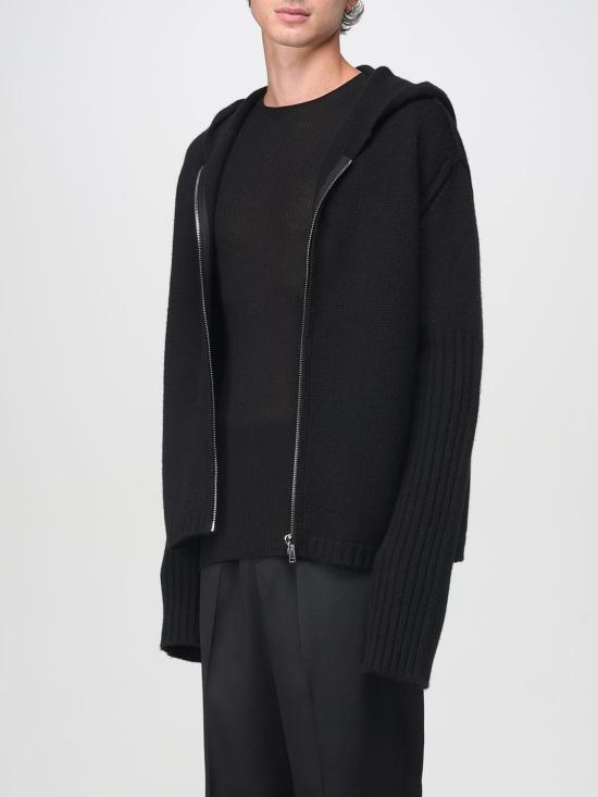 25FW 릭 오웬스 집업 니트 RU02E1666KLWS 09 Black - RICK OWENS