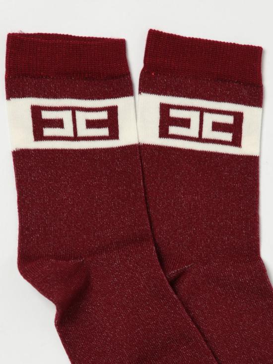 25FW [키즈] 엘리자베타프랜치 발목 양말 EFCZ002TV061 3077 Burgundy - ELISABETTA FRANCHI
