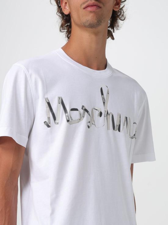 25FW 모스키노 반팔 티셔츠 07095241 1001 White - MOSCHINO