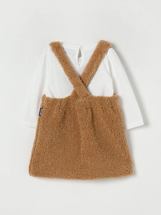 25FW [키즈] 모스키노 오버롤 MDK037LIA00 20351 Brown - MOSCHINO