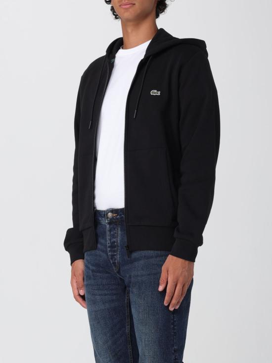 25FW 라코스테 집업 니트 SH9626 031 Black - LACOSTE