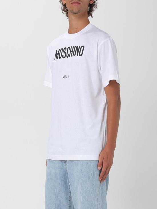 25FW 모스키노 반팔 티셔츠 07135241 1001 White - MOSCHINO
