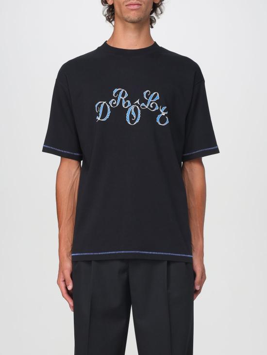 25FW 드롤드무슈 반팔 티셔츠 HTS264CO002 BL Black