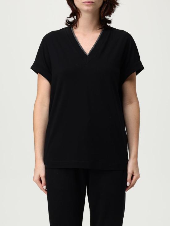 25FW 브루넬로 쿠치넬리 반팔 티셔츠 M0T18BD222 C101 Black