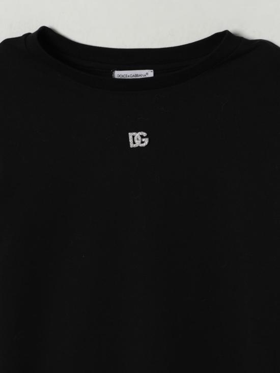 25FW [키즈] 돌체앤가바나 티셔츠 L5JTNJG7O3N N0000 Black - DOLCE & GABBANA