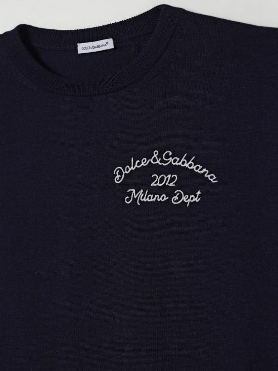 25FW [키즈] 돌체앤가바나 풀오버 L4KWE2JDVCA B3895 Blue - DOLCE & GABBANA