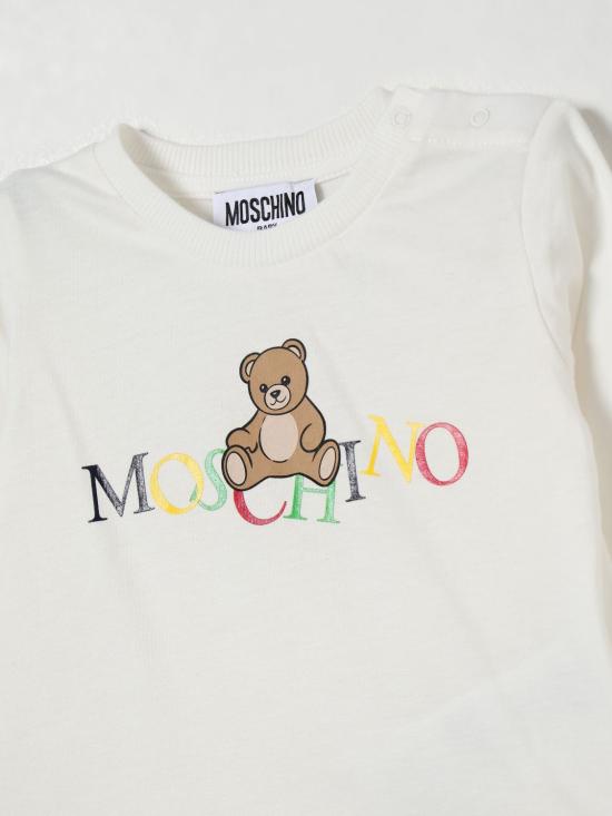25FW [키즈] 모스키노 티셔츠 MWO00RLAA10 10063 White - MOSCHINO