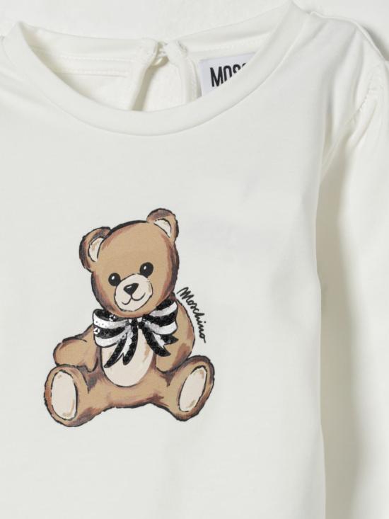 25FW [키즈] 모스키노 티셔츠 MEO001LBA11 10063 White - MOSCHINO