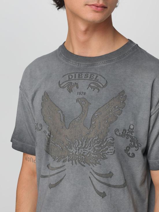 25FW 디젤 반팔 티셔츠 A193730DLBW 93R Grey - DIESEL