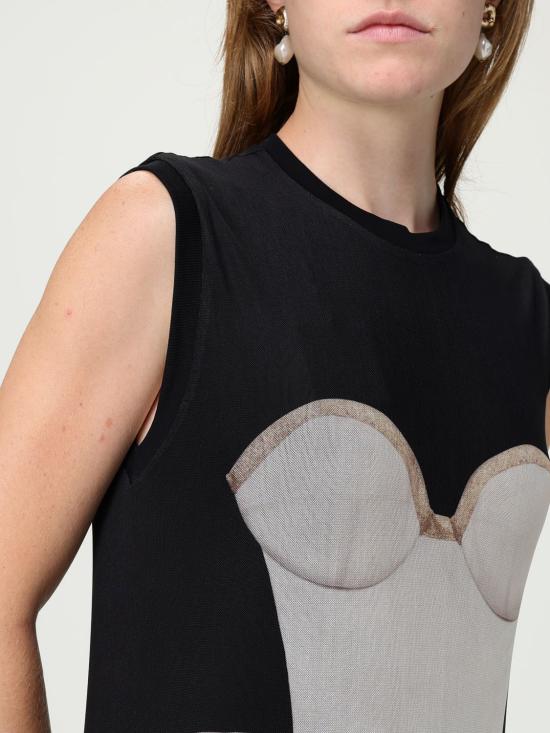 25FW 모스키노 롱 원피스 04145544 1888 Black - MOSCHINO