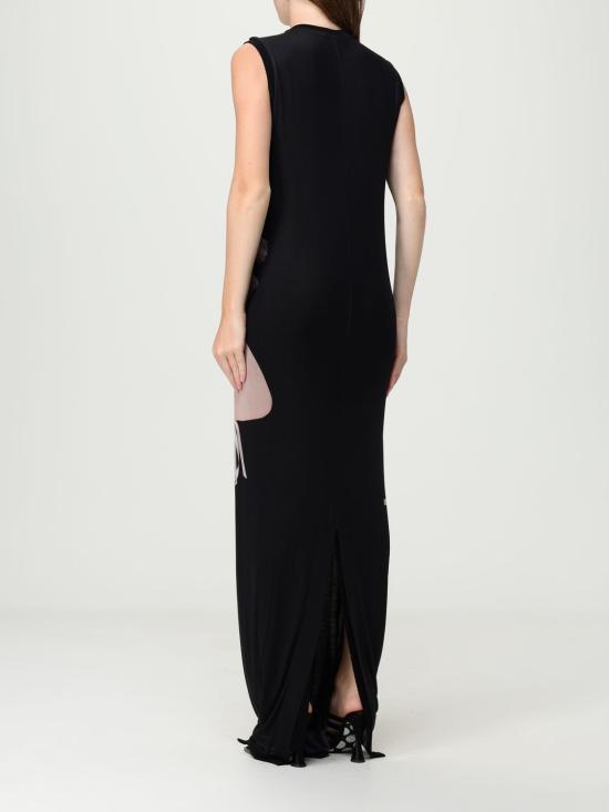 25FW 모스키노 롱 원피스 04145544 1888 Black - MOSCHINO