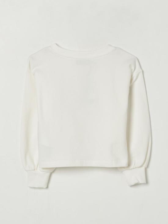 25FW [키즈] 모스키노 풀오버 HDF06ELDA14 10063 White - MOSCHINO