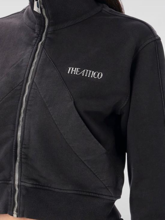 25FW 디 아티코 트레이닝 상의 WCF00022JJF003AA 615 Black - THE ATTICO