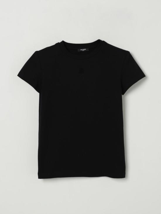 25FW [키즈] 발망 티셔츠 BX8B21Z3277 930 Black