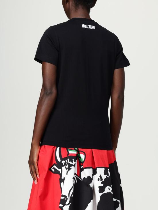 25FW 모스키노 반팔 티셔츠 07140541 3555 Black - MOSCHINO