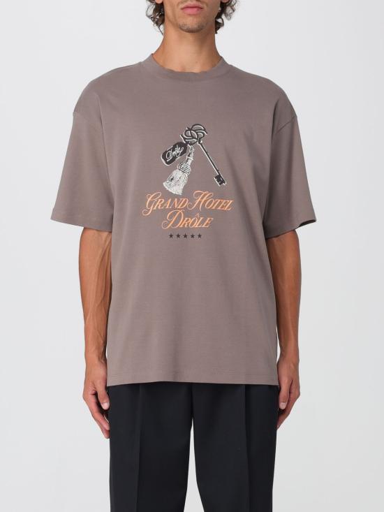 25FW 드롤드무슈 반팔 티셔츠 HTS261CO002 TA Dove Grey